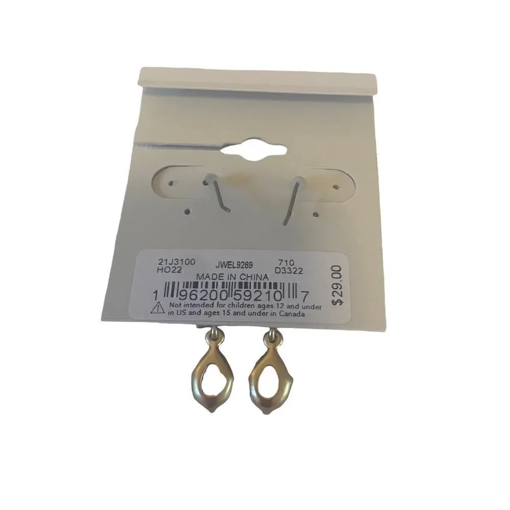 Berry Set Stone Gold Toned Drop Earrings.